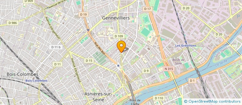 localisation de l'entreprise CARROS DIFFUSION à GENNEVILLIERS