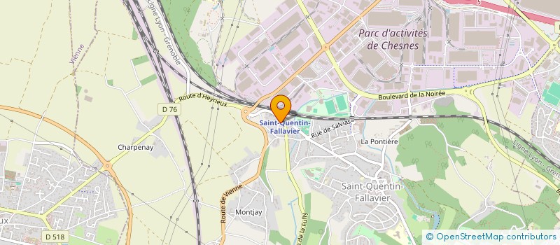 localisation de l'entreprise CARROSERIE DE LA GARE SARL  SAINT-QUENTIN-FALLAVIER