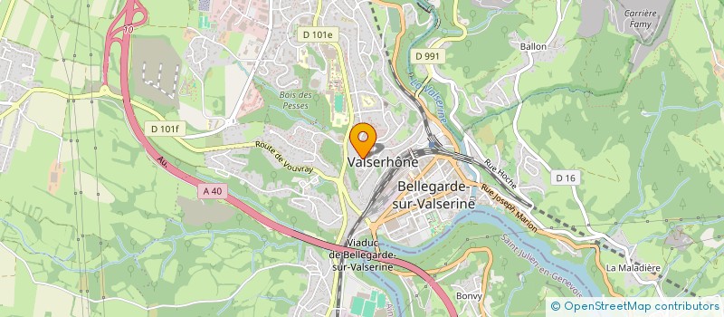 localisation de l'entreprise CARROSSERIE 01 à VALSERHONE