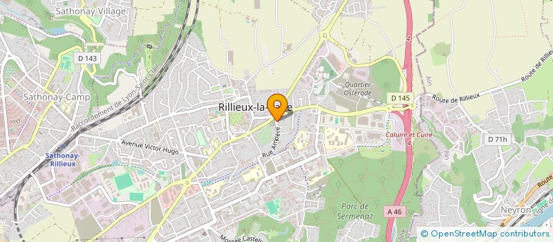 localisation de l'entreprise CARROSSERIE 664  RILLIEUX-LA-PAPE