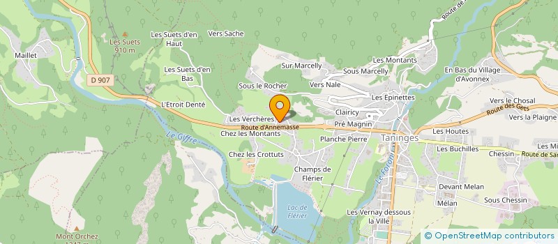 localisation de l'entreprise CARROSSERIE ALEMAN  TANINGES