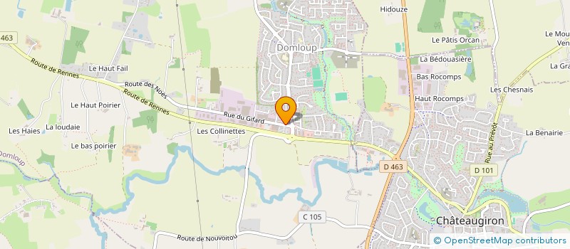 localisation de l'entreprise CARROSSERIE AUBIN PRODHOMME  DOMLOUP