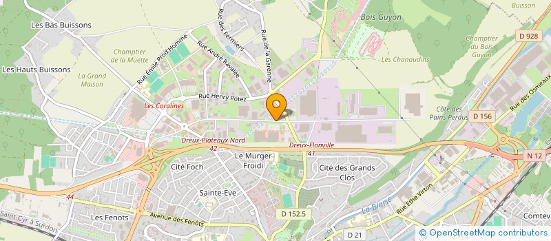 localisation de l'entreprise CARROSSERIE AUTO 28 à DREUX
