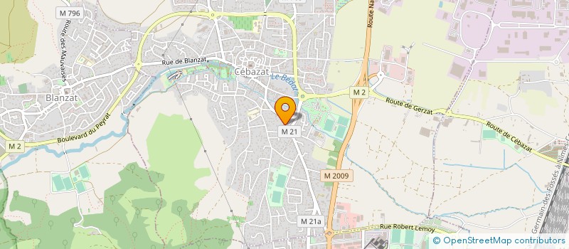 localisation de l'entreprise CARROSSERIE AUTO 63  CEBAZAT