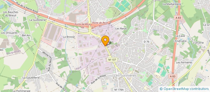 localisation de l'entreprise CARROSSERIE AUTO SATISFACTION  REZE