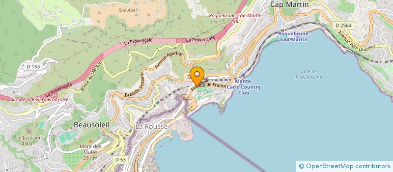 localisation de l'entreprise CARROSSERIE AZUR à ROQUEBRUNE-CAP-MARTIN