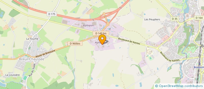 localisation de l'entreprise CARROSSERIE BABEAU  BRESSUIRE