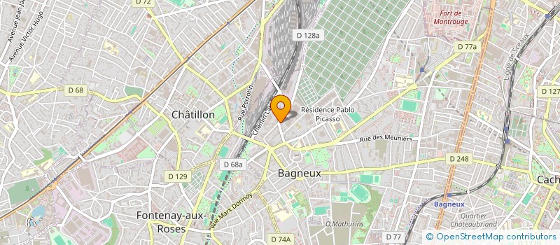 localisation de l'entreprise CARROSSERIE BAGNEUX AUTO SERVICE à BAGNEUX