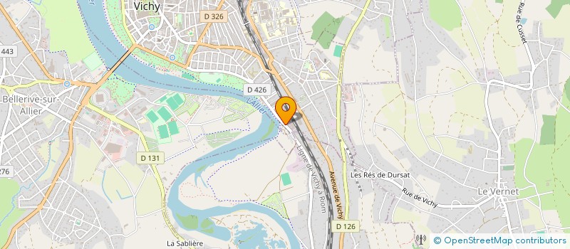 localisation de l'entreprise CARROSSERIE BALLU à VICHY