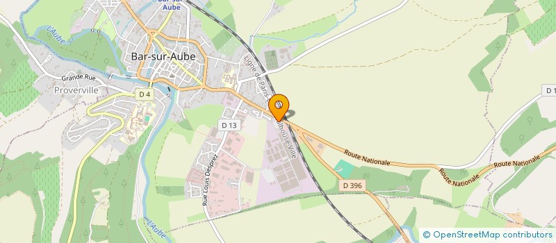 localisation de l'entreprise CARROSSERIE BARALBINE  BAR-SUR-AUBE