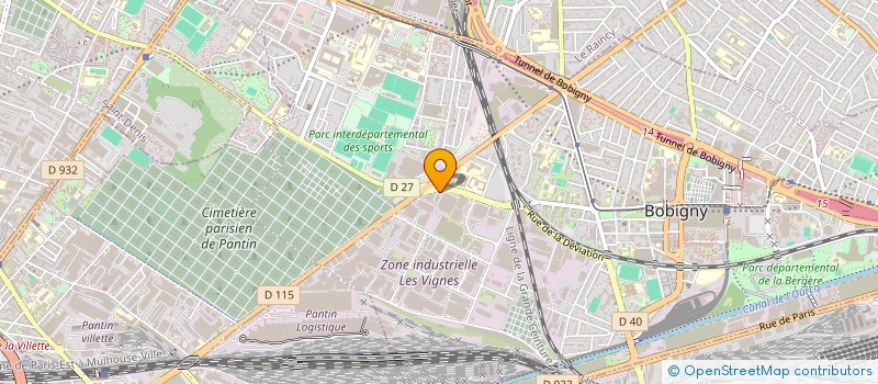 localisation de l'entreprise CARROSSERIE BAUDELOT MONNERAYE à BOBIGNY