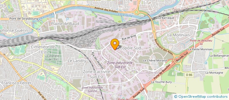 localisation de l'entreprise CARROSSERIE BELLAY ET FILS  CESSON-SEVIGNE