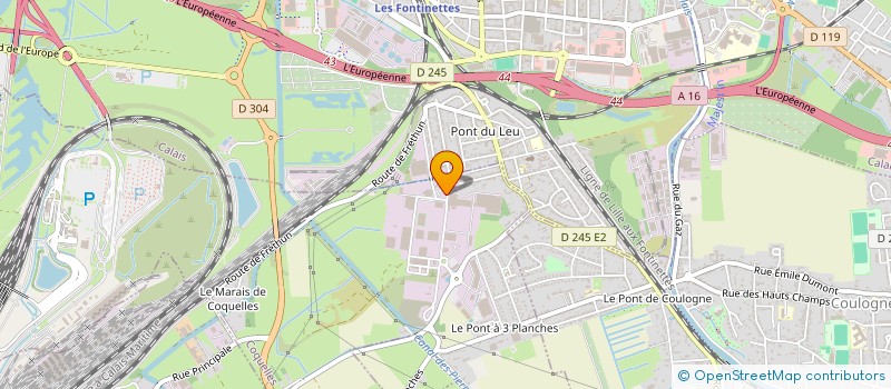 localisation de l'entreprise CARROSSERIE BEN AUTO  COQUELLES