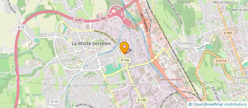 localisation de l'entreprise CARROSSERIE BERTHOLLET à LA MOTTE-SERVOLEX