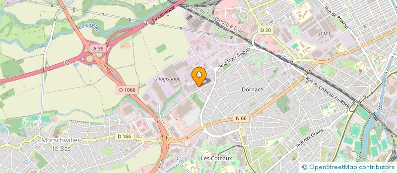 localisation de l'entreprise CARROSSERIE BOIGEOL ET FRERES à MULHOUSE