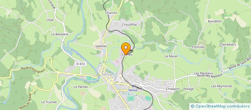 localisation de l'entreprise CARROSSERIE BONNEFOY  TENCE