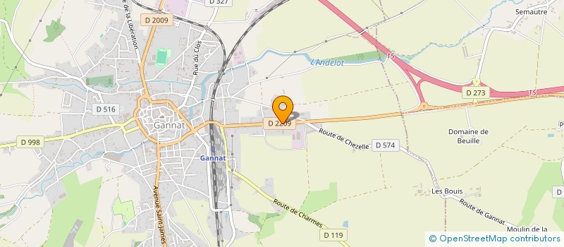 localisation de l'entreprise CARROSSERIE BRUTUS à GANNAT