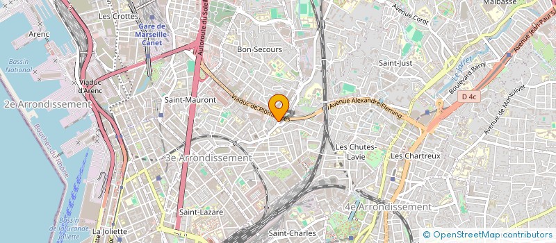 localisation de l'entreprise CARROSSERIE BUREL  MARSEILLE