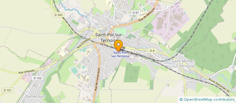 localisation de l'entreprise CARROSSERIE CANDELIER à SAINT-POL-SUR-TERNOISE