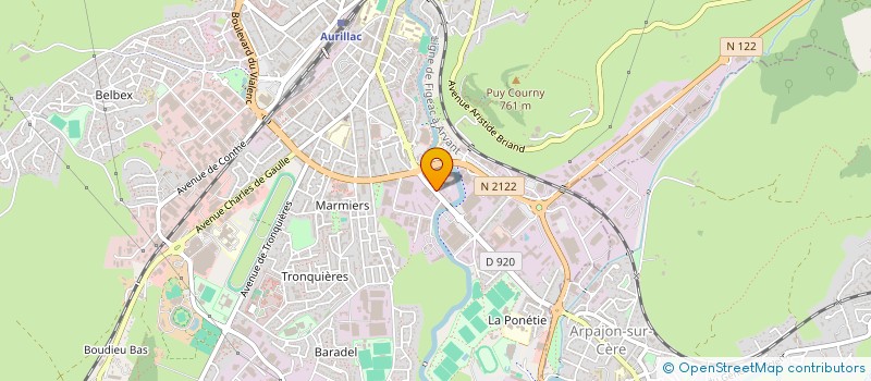 localisation de l'entreprise CARROSSERIE CANTOURNET à AURILLAC