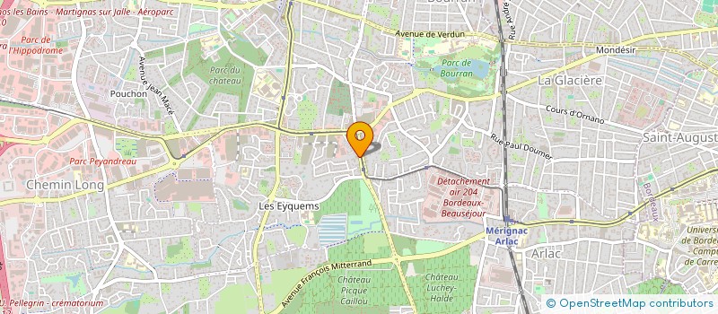 localisation de l'entreprise CARROSSERIE CASTERA  MERIGNAC