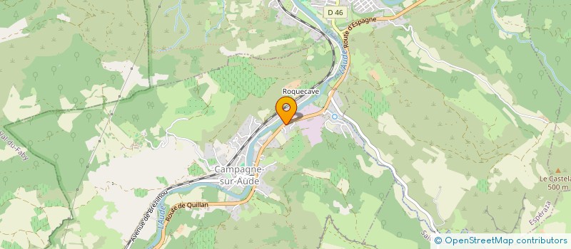 localisation de l'entreprise CARROSSERIE CLAIR  CAMPAGNE-SUR-AUDE