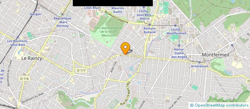 localisation de l'entreprise CARROSSERIE CLICHY à CLICHY-SOUS-BOIS