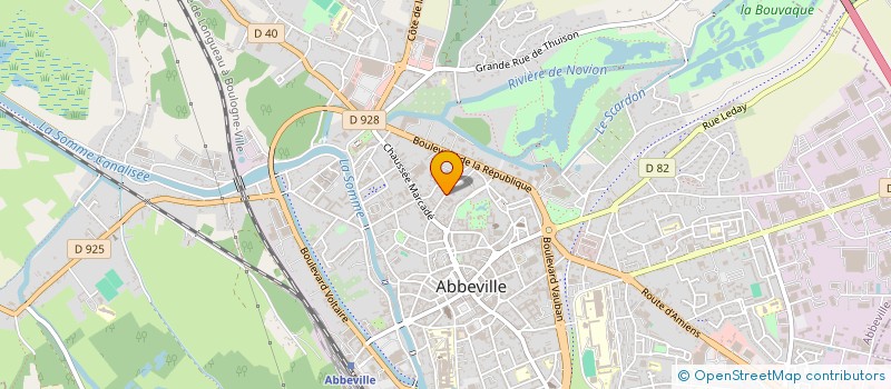 localisation de l'entreprise CARROSSERIE COPIN à ABBEVILLE