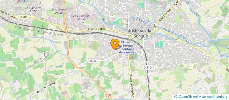 localisation de l'entreprise CARROSSERIE COUDURIER  L'ISLE-SUR-LA-SORGUE
