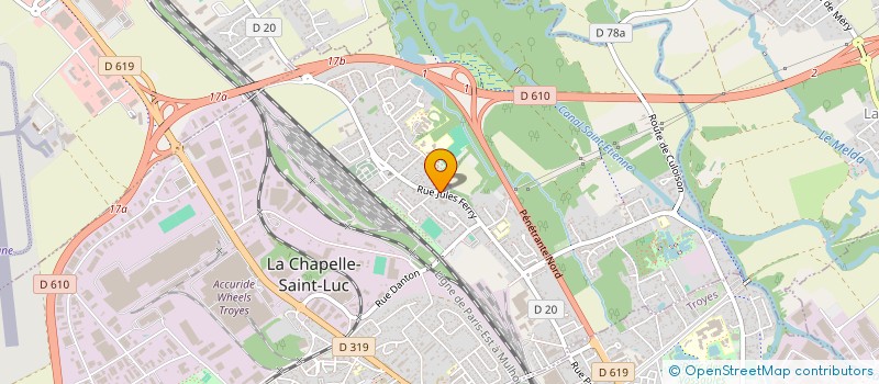 localisation de l'entreprise CARROSSERIE CRA à LA CHAPELLE-SAINT-LUC