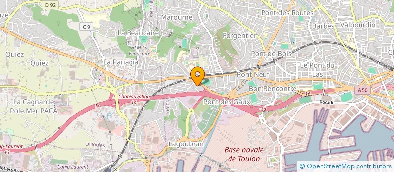 localisation de l'entreprise CARROSSERIE CUDIA à TOULON