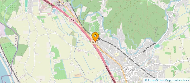 localisation de l'entreprise CARROSSERIE DAMERY  PIOLENC