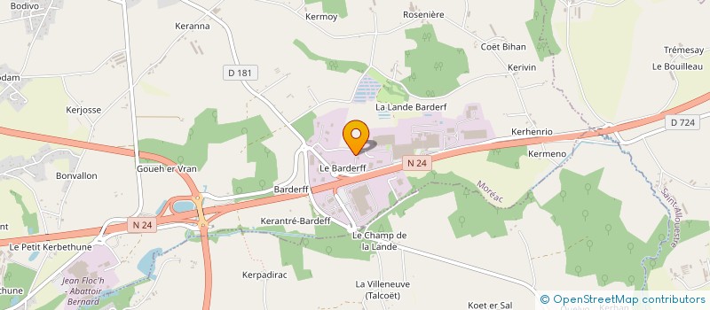 localisation de l'entreprise CARROSSERIE DE BERNAY ATLANTIQUE à MOREAC