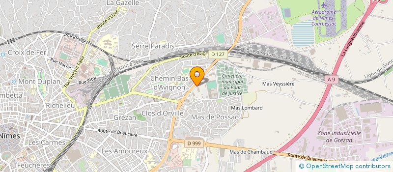 localisation de l'entreprise CARROSSERIE DE GREZAN SARL à NIMES