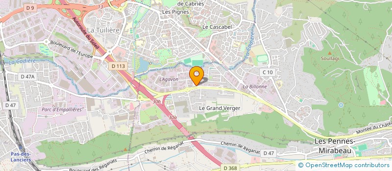 localisation de l'entreprise CARROSSERIE DE L AGAVON à LES PENNES-MIRABEAU