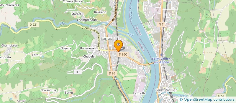localisation de l'entreprise CARROSSERIE DE L'ARC EN CIEL à SARRAS
