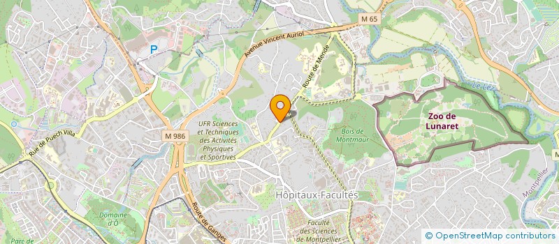 localisation de l'entreprise CARROSSERIE DE L'HORTUS à MONTPELLIER