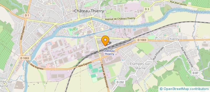 localisation de l'entreprise CARROSSERIE DE LA GARE à CHATEAU-THIERRY