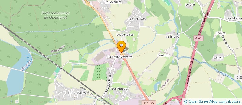 localisation de l'entreprise CARROSSERIE DE LA VAVRETTE  MONTAGNAT