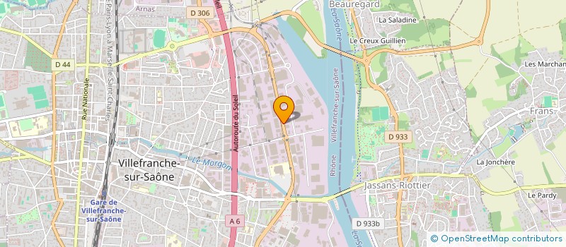localisation de l'entreprise CARROSSERIE DE VILLEFRANCHE  VILLEFRANCHE-SUR-SAONE