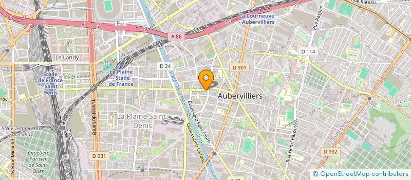localisation de l'entreprise CARROSSERIE DERAOUI à AUBERVILLIERS