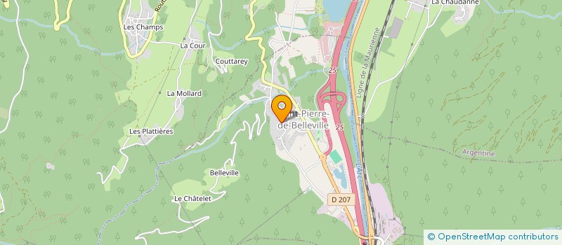 localisation de l'entreprise CARROSSERIE DES BELLEVILLES  SAINT-PIERRE-DE-BELLEVILLE