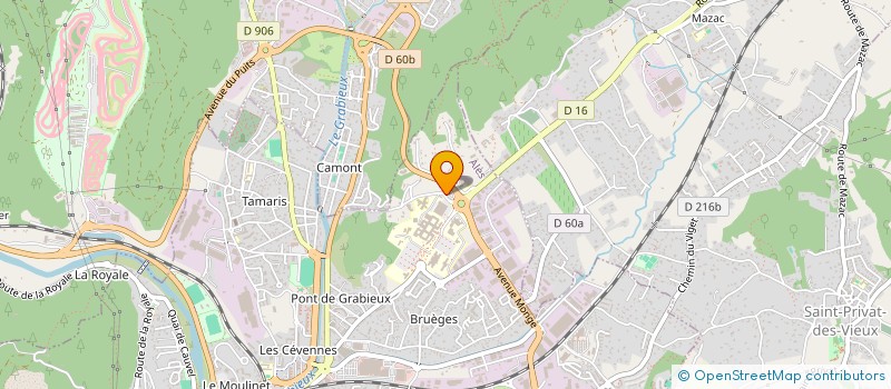 localisation de l'entreprise CARROSSERIE DES CEVENNES TOMASSONI  ALES