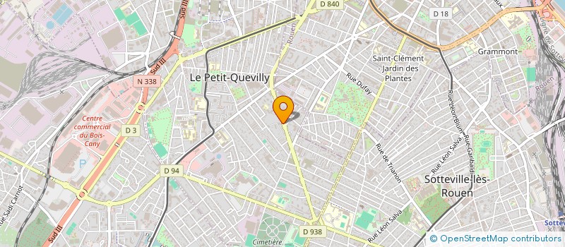 localisation de l'entreprise CARROSSERIE DES CHARTREUX à LE PETIT-QUEVILLY
