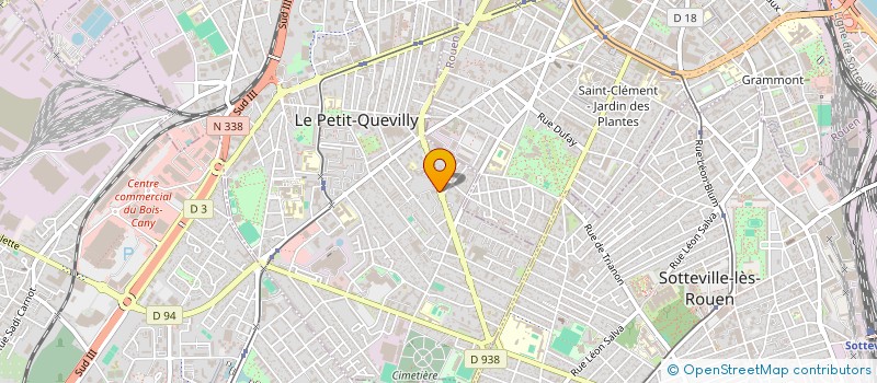 localisation de l'entreprise CARROSSERIE DES CHARTREUX  LE PETIT-QUEVILLY