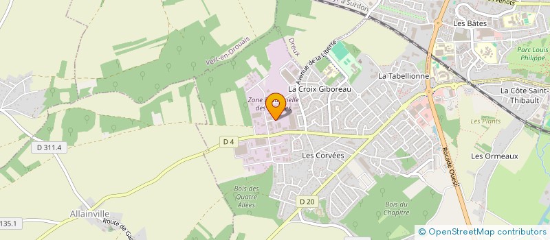 localisation de l'entreprise CARROSSERIE DES CORVEES à VERNOUILLET