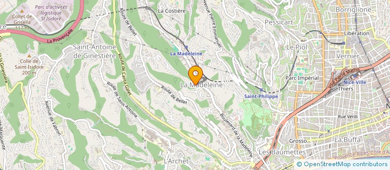 localisation de l'entreprise CARROSSERIE DES ETOILES à NICE