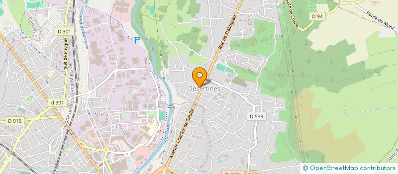 localisation de l'entreprise CARROSSERIE DESERTINES  DESERTINES