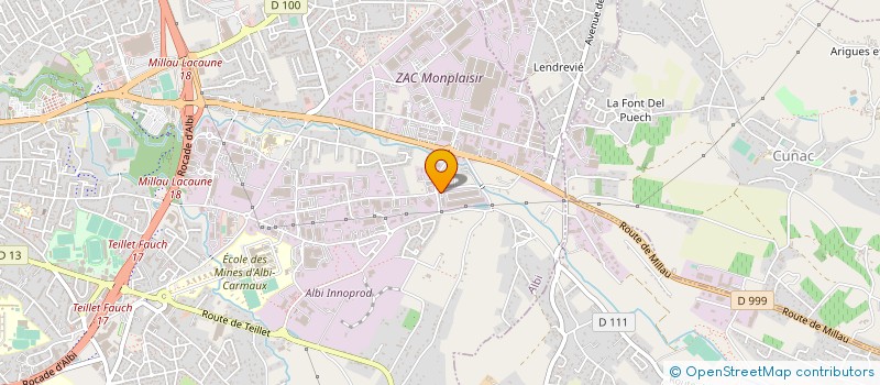 localisation de l'entreprise CARROSSERIE DIOGO à ALBI