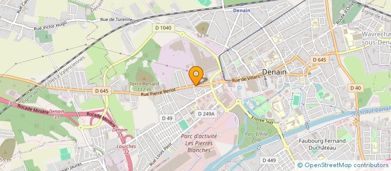 localisation de l'entreprise CARROSSERIE DSP  DENAIN